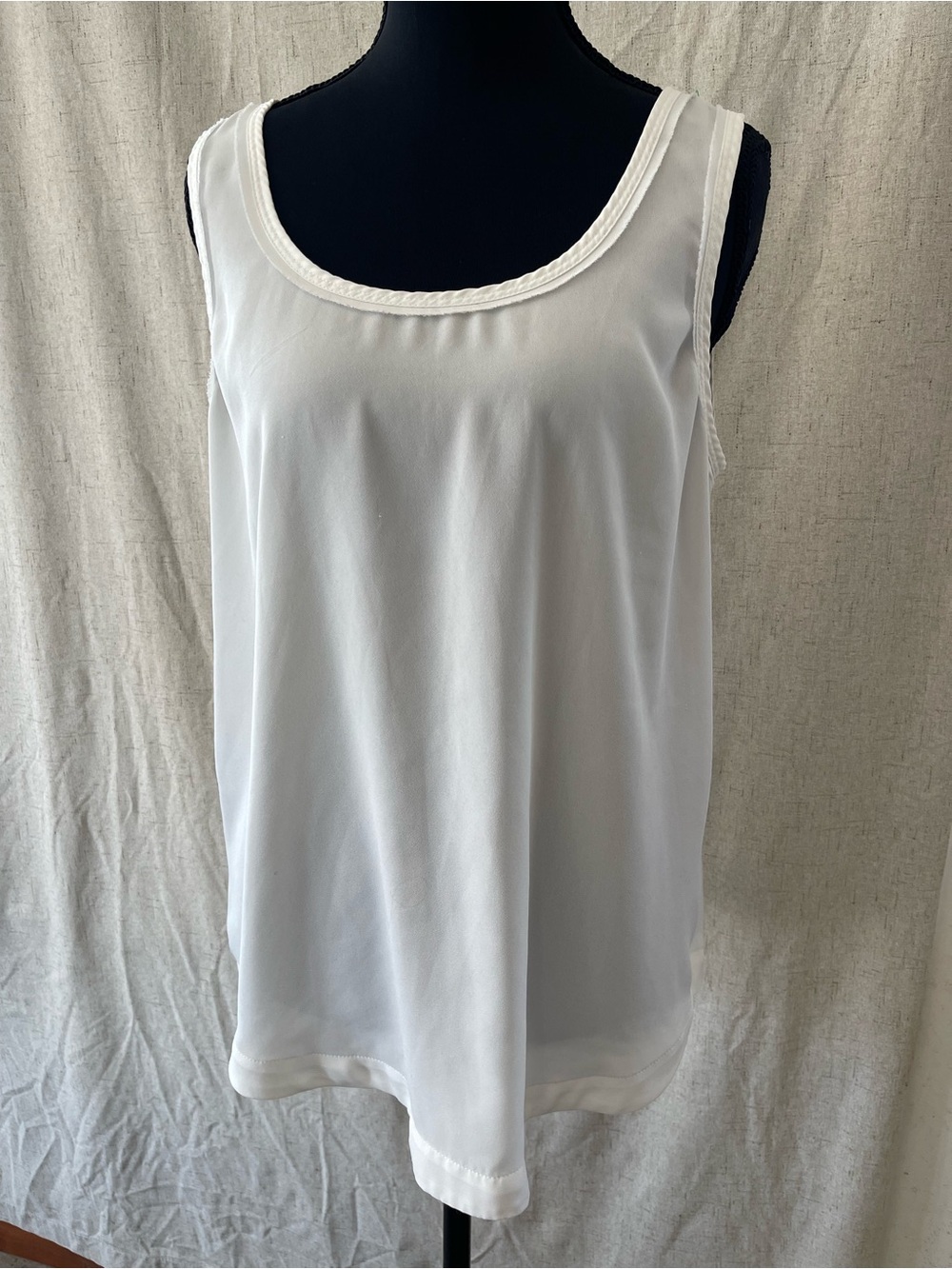 Philosophy Sheer Cream Scoop Neck Tank Top